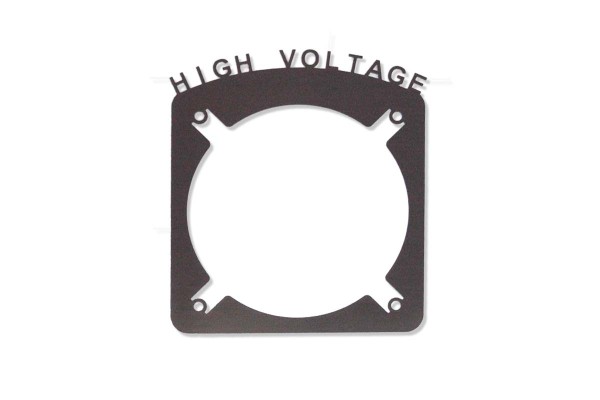 Laser Cut "High Voltage" Abdeckung für 120mm Radiatoren Lüftergitter