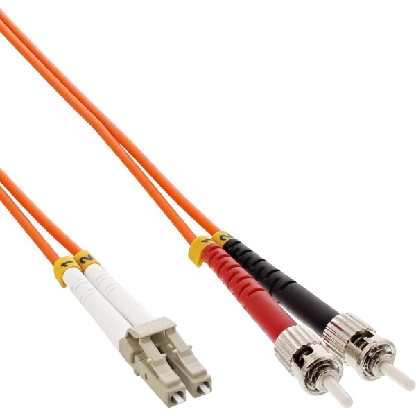 LWL Duplex Kabel, LC/ST, 50/125µm, OM2, 20m