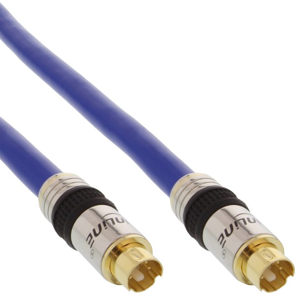 S-VHS Kabel, PREMIUM, vergoldete Stecker, 4pol mini DIN Stecker / Stecker, 2m