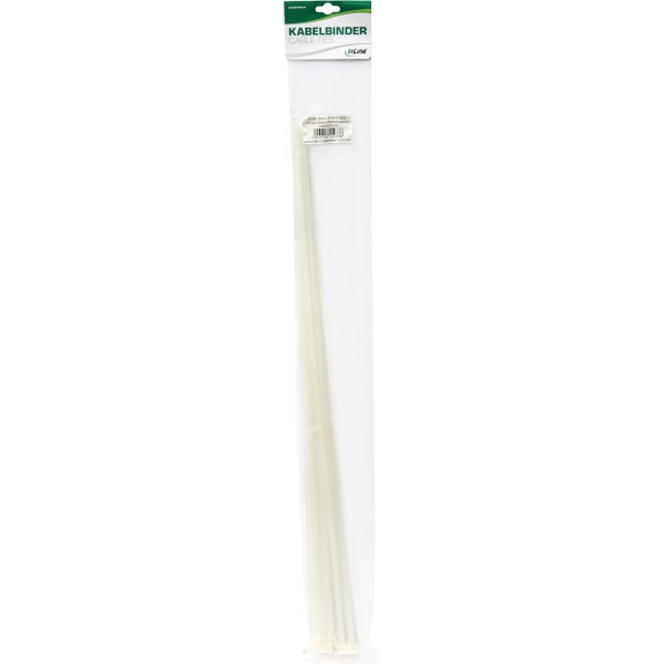 Kabelbinder, Länge 900mm, Breite 12mm, natur, 10 Stück