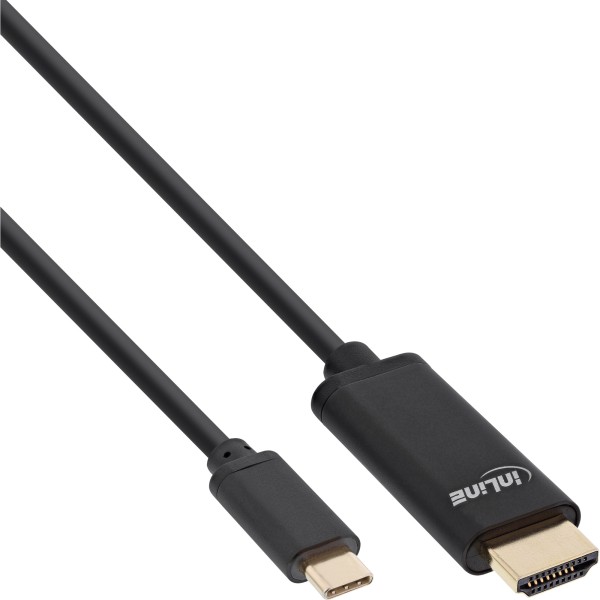 USB Display Kabel, USB Typ-C Stecker zu HDMI Stecker (DP Alt Mode), 4K2K, schwarz, 2m