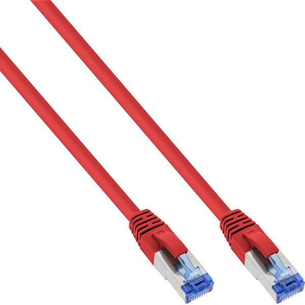 Patchkabel, S/FTP (PiMf), Cat.6A, 500MHz, halogenfrei, Kupfer, rot, 20m