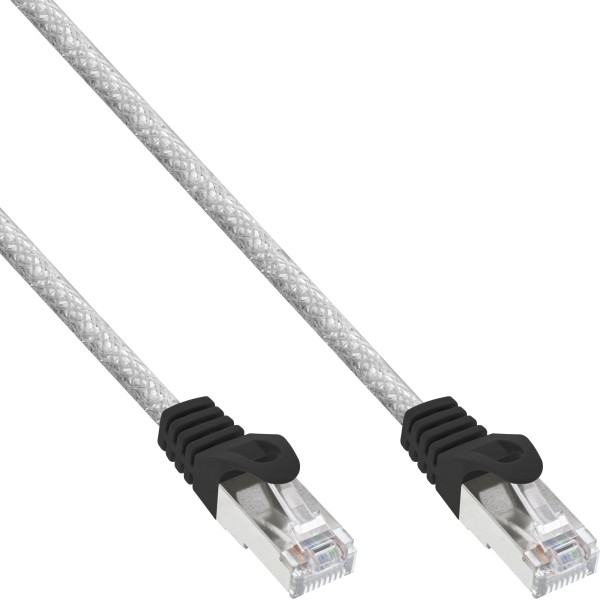 Patchkabel, SF/UTP, Cat.5e, transparent, 0,3m