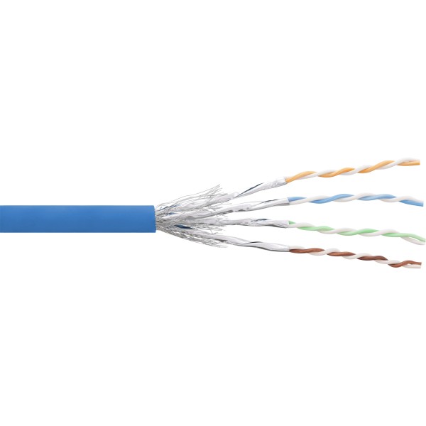 Patchkabel Cat.6 S/FTP (PiMf), blau, AWG27, PVC, CU, 100m