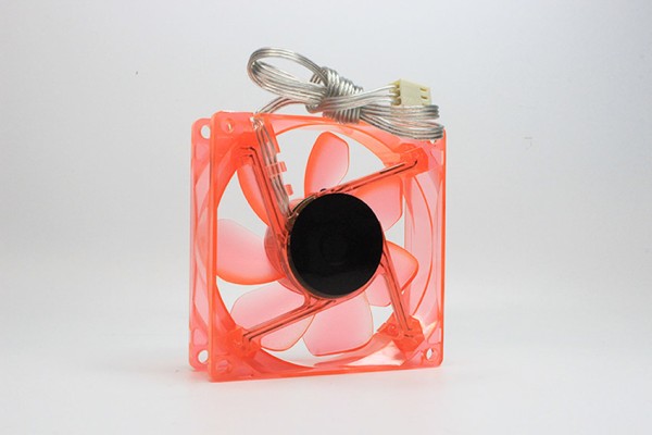 UV LED Case Fan, Lüfter, Orange, Rotor: Orange, 80x80mm, 12V DC