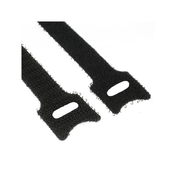 Kabelbinder 12x200mm, Klett-Verschluss, 10er, schwarz