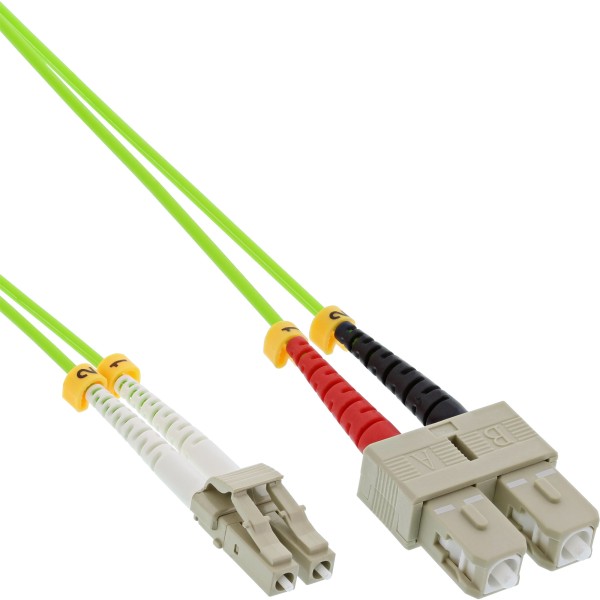 LWL Duplex Kabel, LC/SC, 50/125µm, OM5, 0,5m