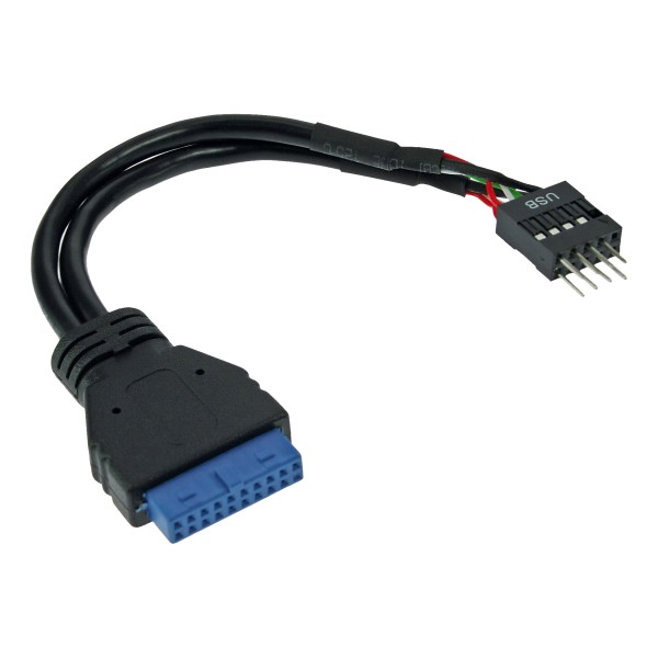 USB 3.0 zu 2.0 Adapterkabel intern, USB 3.0 auf USB 2.0 Pfostenanschluss, 0,15m
