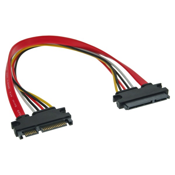 SATA+Strom Verlängerung intern, SATA 6Gb/s + Strom, Stecker / Buchse, 0,5m