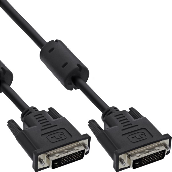 DVI-D Kabel, digital 24+1 Stecker / Stecker, Dual Link, 2 Ferrite, 2m