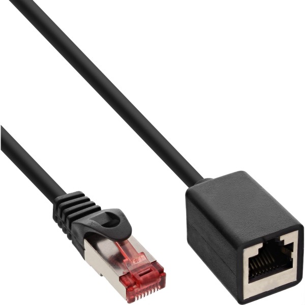 Patchkabel-Verlängerung S/FTP (PiMf) Cat.6, 250MHz halogenfrei Kupfer schwarz 3m