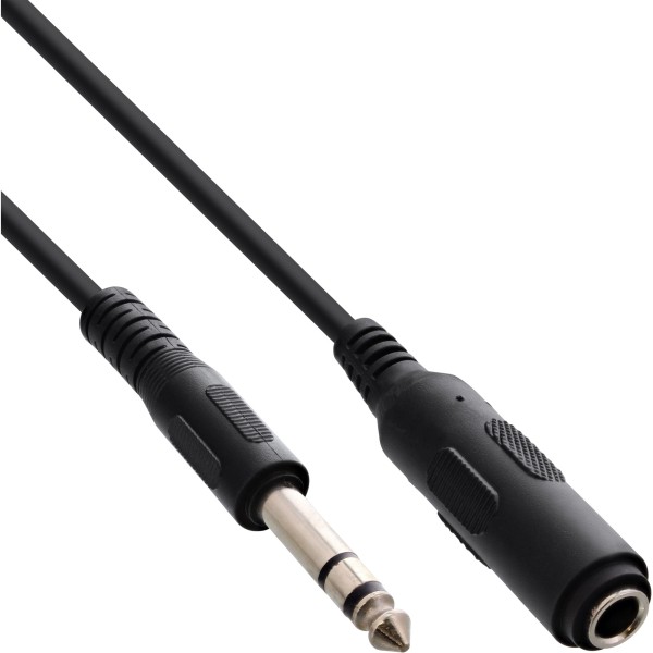 Klinkenverlängerung, 6,3mm Klinke Stecker / Buchse, 5m, Stereo