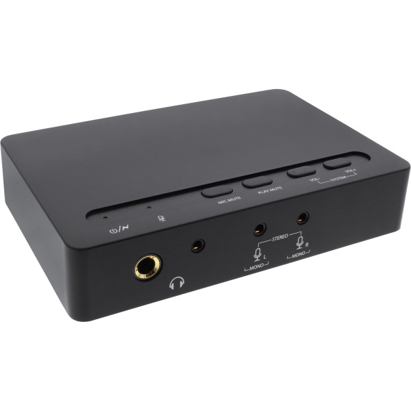 USB 2.0 SoundBox 7.1, 48KHz / 16-bit, mit Toslink Digital IN / OUT