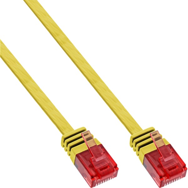 Patchkabel flach, U/UTP, Cat.6, gelb, 7m