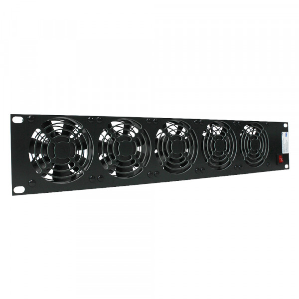 Lüftereinheit 2 HE, 5 Lüfter 80/38mm 12V DC, 867m³/h