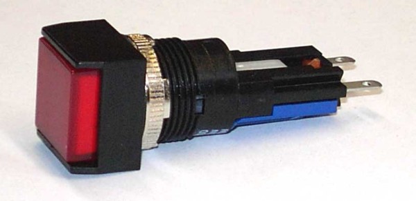 TH25 Signallampe, 18x18mm, Frontrahmen gerade, Steckanschluss, Schutzart: IP67