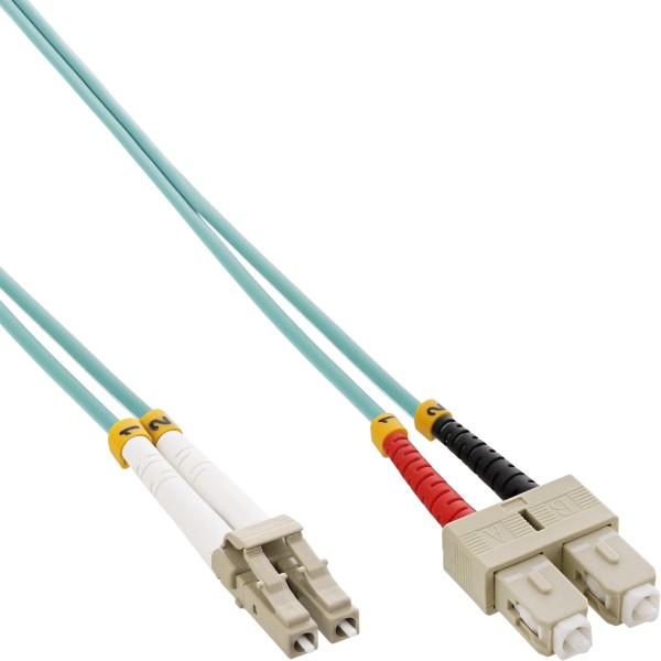 LWL Duplex Kabel, LC/SC, 50/125µm, OM3, 35m
