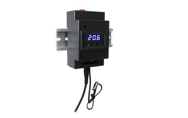 Thermostat [°C], elektronisch, Displayfarbe: Blau / LED