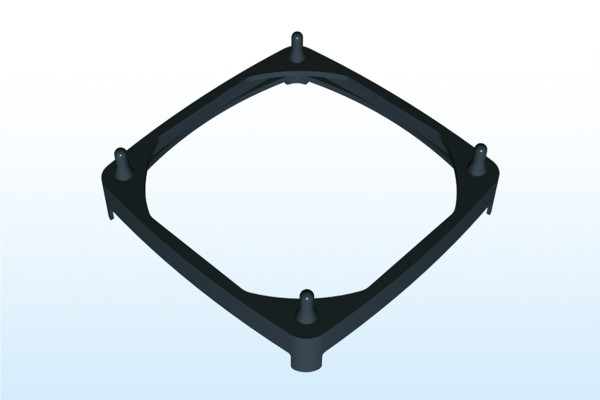 Steck-Lüftermanschette für 92x92mm Lüfter, Plattenstärke 2,0-3,5mm