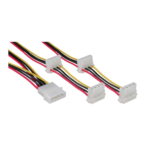 Strom Y-Kabel intern, 1x 13,34cm (5,25") an 4x 13,34cm (5,25"), 0,45m+0,55m