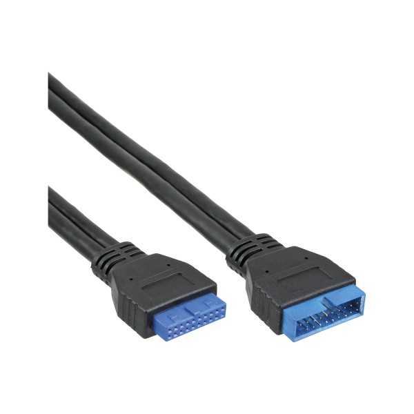 USB 3.0 Verlängerung intern, Pfostenanschluss Stecker auf Buchse, 0,35m