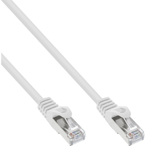 Patchkabel, SF/UTP, Cat.5e, weiß, 0,25m