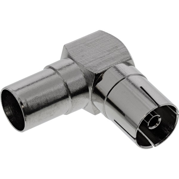 Antenne Koaxial Verbinder Stecker / Buchse, 90° gewinkelt, Metall