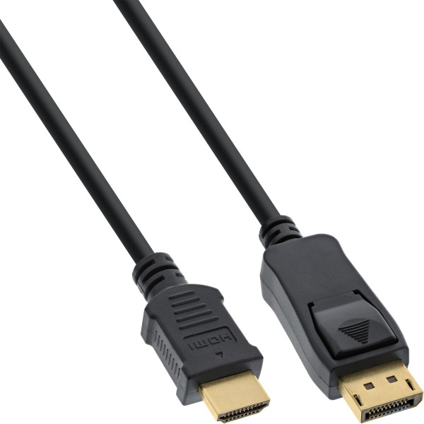 DisplayPort zu HDMI Konverter Kabel, schwarz, 0,5m