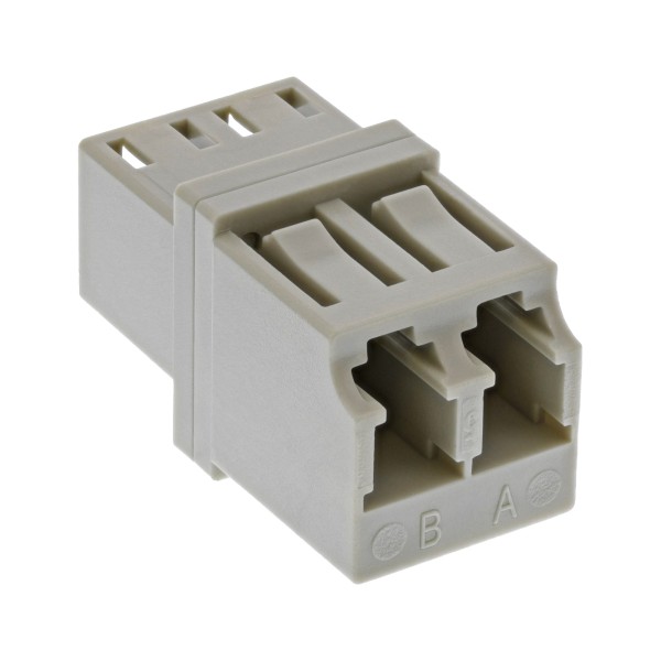 LWL Kupplung, Duplex LC/LC, multimode, beige, Keramik-Hülse