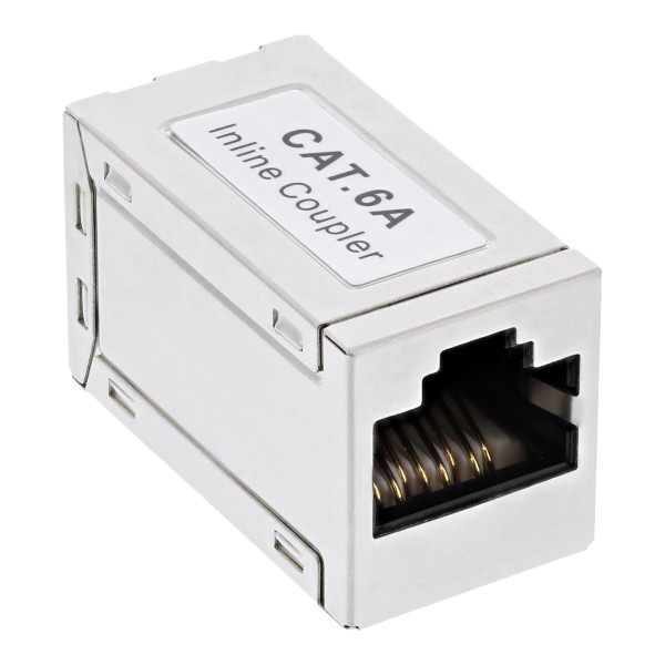 Patchkabelkupplung Cat.6A, 2x RJ45 Buchse, geschirmt
