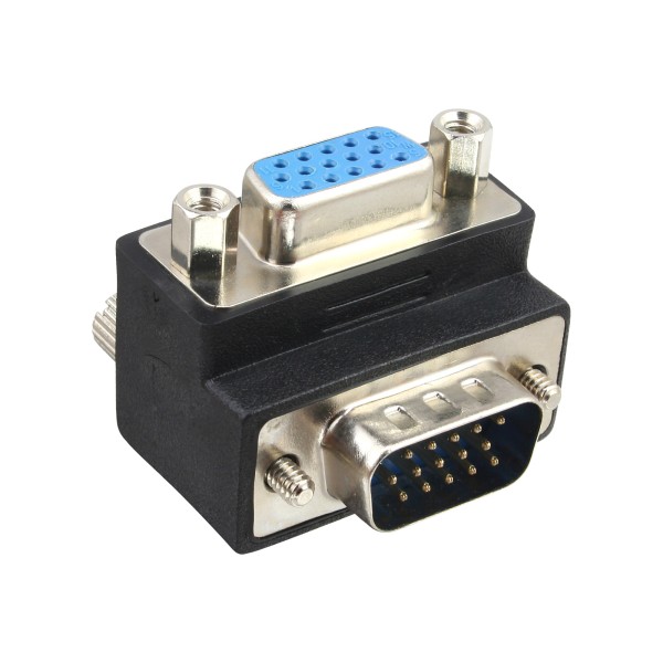 VGA Adapter 90° Winkel 15pol Stecker/Buchse