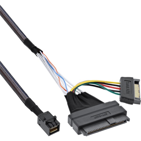 U.2 Anschlusskabel, SSD mit U.2 (SFF-8639) an SFF-8643 + Strom, 1m