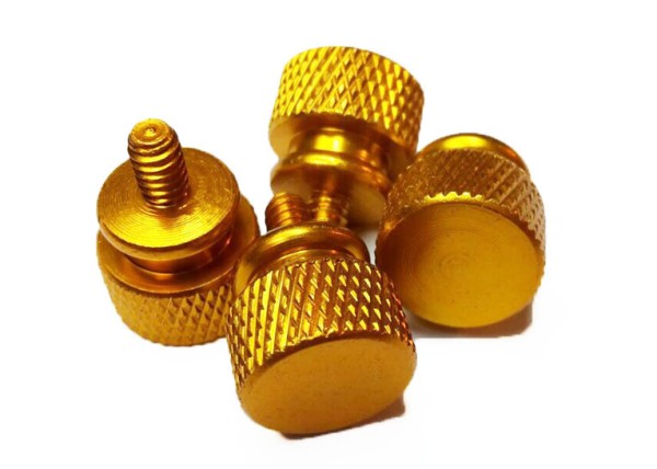 Thumb-screws golden, Set mit 4 Stück im Pack