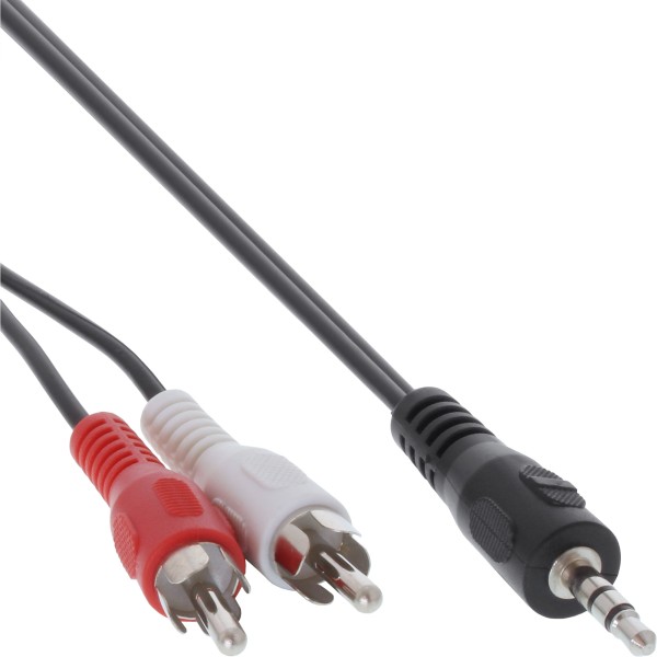 Cinch/Klinke Kabel, 2x Cinch Stecker an 3,5mm Klinke Stecker, 7m
