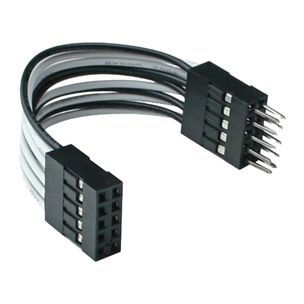 USB 2.0 Verlängerung, intern, 2x 5pol Pfostenstecker auf Pfostenbuchse, 5cm