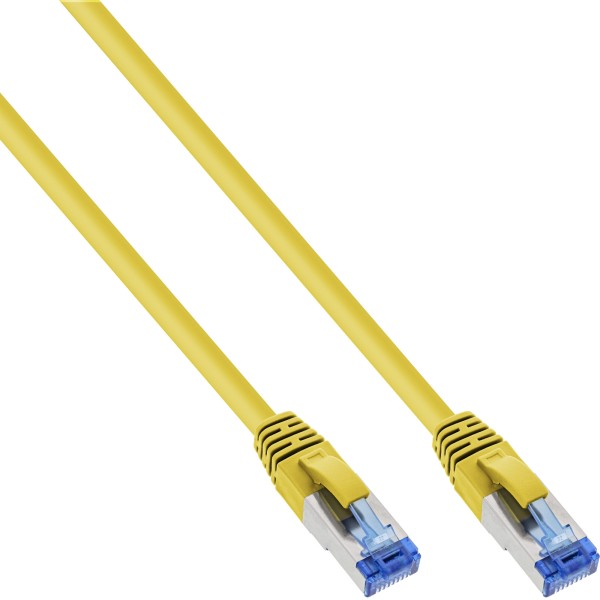 Patchkabel, S/FTP (PiMf), Cat.6A, 500MHz, halogenfrei, Kupfer, gelb, 1,5m