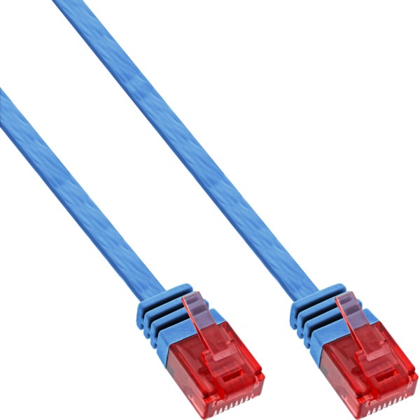 Patchkabel flach, U/UTP, Cat.6, blau, 1,5m
