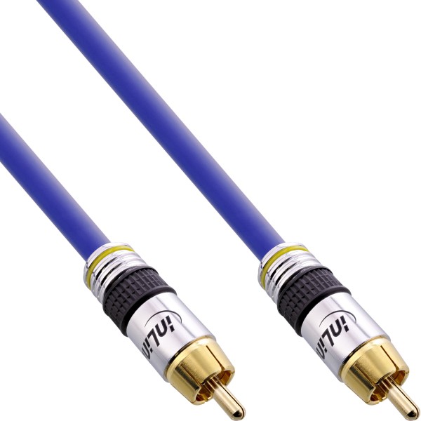 Cinch Kabel VIDEO & digital AUDIO, PREMIUM, vergoldete Stecker, 1x Cinch Stecker / Stecker, 10m