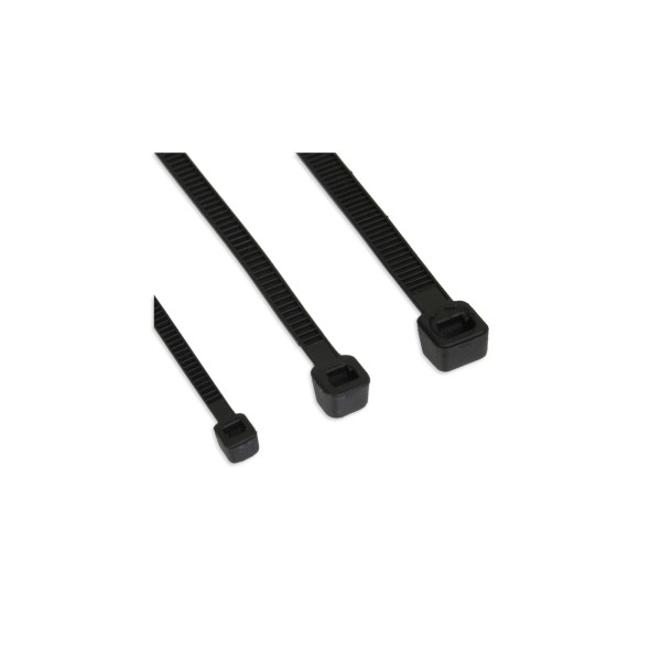Kabelbinder, Länge 300mm, Breite 3,6mm, schwarz, 100 Stück