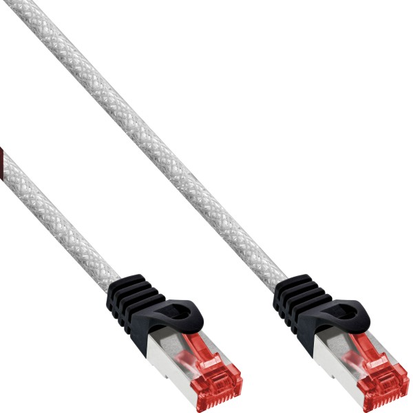 Patchkabel, S/FTP (PiMf), Cat.6, 250MHz, PVC, Kupfer, transparent, 10m
