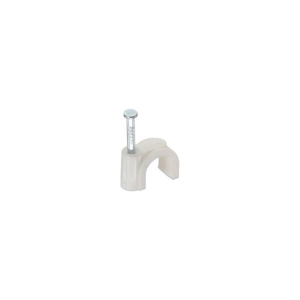 Kabelschelle 8mm rund, weiß, 100 Stück