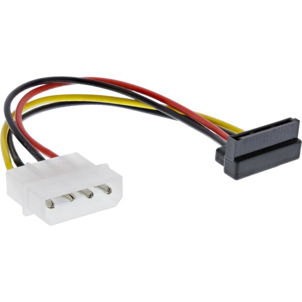 SATA Stromadapterkabel, 1x 13,34cm (5,25") Buchse an 15pol SATA Stecker, nach oben abgewinkelt