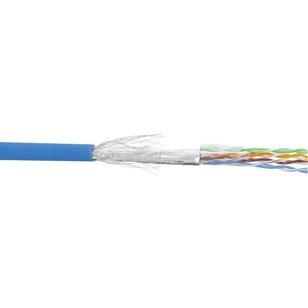 Patchkabel Cat.5e, blau, SF/UTP, AWG26, PVC, 100m