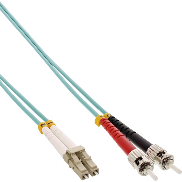 LWL Duplex Kabel, LC/ST, 50/125µm, OM3, 10m