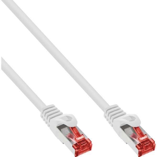 Patchkabel, S/FTP (PiMf), Cat.6, 250MHz, halogenfrei, Kupfer, weiß, 15m