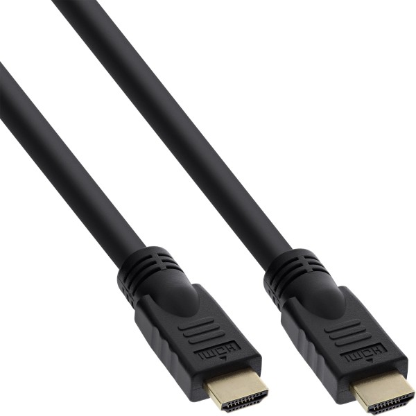 HDMI Kabel, HDMI-High Speed mit Ethernet, Stecker / Stecker, schwarz / gold, 7,5m
