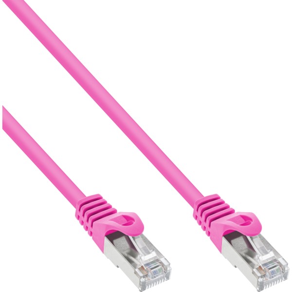 Patchkabel, SF/UTP, Cat.5e, pink, 0,3m