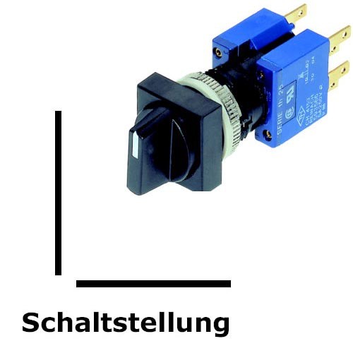 TH25 2-Stell.-Drehschalter, IP65, Ø=16,2mm