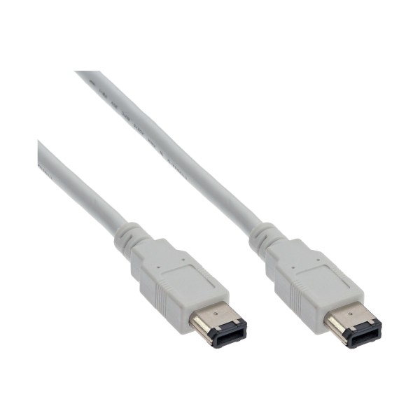 FireWire Kabel, IEEE1394 6pol Stecker / Stecker, weiß, 1,8m