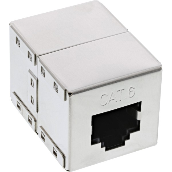 Patchkabelkupplung Cat.6, 2x RJ45 Buchse, geschirmt